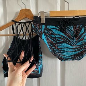 lululemon Tidal Flow Net Top & Full Swim Bottom